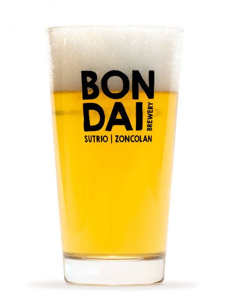 bicchiere di birra bionda artigianale bondai